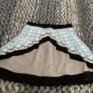 Silk knee length mini swing pleated skirt dressy